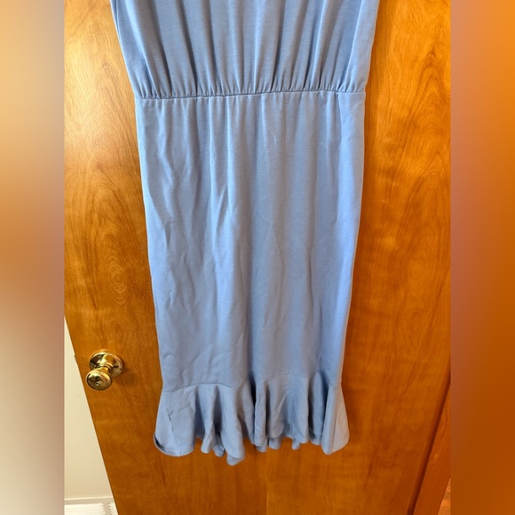 Caldwell Collection Miller Dress Short Sleeve Light Pastel Sky Blue NWT Medium - Picture 13 of 14